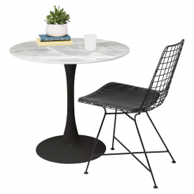 Étkezőasztal. szürke márvány/fekete. átmérő 90 cm. LORIAN TYP 1 Étkezőasztal. szürke márvány/fekete. átmérő 90 cm. LORIAN TYP 1