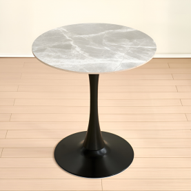 Étkezőasztal. szürke márvány/fekete. átmérő 90 cm. LORIAN TYP 1 Étkezőasztal. szürke márvány/fekete. átmérő 90 cm. LORIAN TYP 1