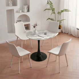 Étkezőasztal. szürke márvány/fekete. átmérő 90 cm. LORIAN TYP 1 Étkezőasztal. szürke márvány/fekete. átmérő 90 cm. LORIAN TYP 1