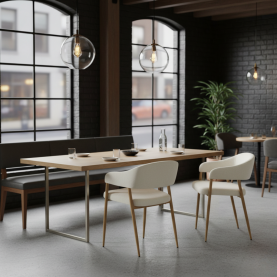 Dizájner étkezőszék. krémszínű/bükk. NIZAR TYP 1 Dizájner étkezőszék. krémszínű/bükk. NIZAR TYP 1