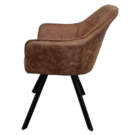 Forgó étkezőszék. sotétbarna szovet csiszolt bőr hatással. SAMANTA