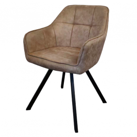 Forgó étkezőszék. szürkésbarna szovet csiszolt bőr hatással. SAMANTA