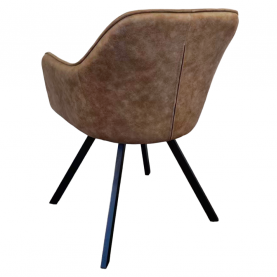 Forgó étkezőszék. szürkésbarna szovet csiszolt bőr hatással. SAMANTA