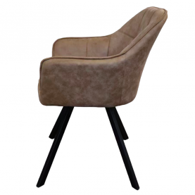 Forgó étkezőszék. szürkésbarna szovet csiszolt bőr hatással. SAMANTA