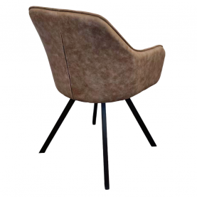 Forgó étkezőszék. szürkésbarna szovet csiszolt bőr hatással. SAMANTA