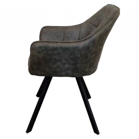 Forgó étkezőszék. zold szovet csiszolt bőr hatással. SAMANTA