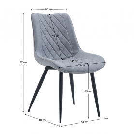 Szék. szürke ekobőr/fekete. HARLAN