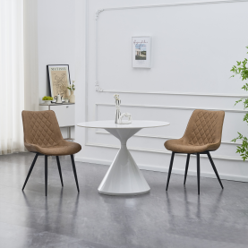 Szék. világosbarna ekobőr/fekete. HARLAN