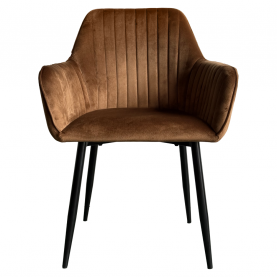 Étkezőfotel. barna Velvet szovet/fekete. ZIRKOS