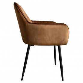 Étkezőfotel. barna Velvet szovet/fekete. ZIRKOS