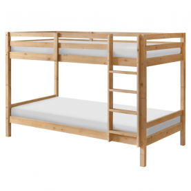 Emeletes ágy. 90x200. tomor fa. natúr. INEZA Emeletes ágy. 90x200. tomor fa. natúr. INEZA