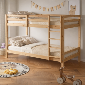 Emeletes ágy. 90x200. tomor fa. natúr. INEZA Emeletes ágy. 90x200. tomor fa. natúr. INEZA