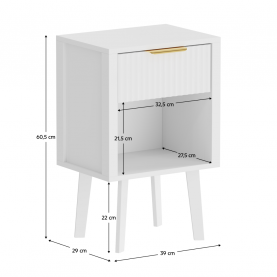 Éjjeliszekrény. fehér. TOBI Éjjeliszekrény. fehér. TOBI