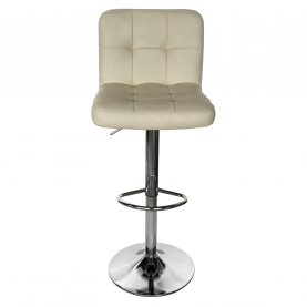 Bárszék. bézs műbőr/króm. KANDY 2 NEW