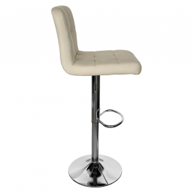 Bárszék. bézs műbőr/króm. KANDY 2 NEW