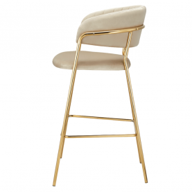 Design bárszék. bézs Velvet szovet/gold króm arany. DASMIN NEW TYP 2 Design bárszék. bézs Velvet szovet/gold króm arany. DASMIN NEW TYP 2