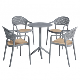 Rakásolható szék. szürke/bézs. LADIS