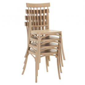 Rakásolható szék. világosbarna. SAZEN NEW