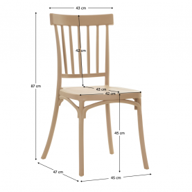 Rakásolható szék. világosbarna. SAZEN NEW