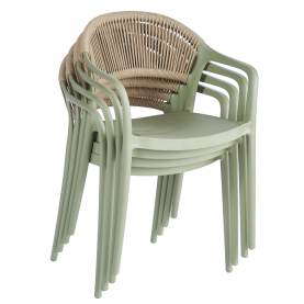 Rakásolható szék. zold/bézs. LEXTON