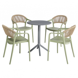 Rakásolható szék. zold/bézs. LEXTON