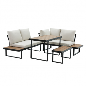 Kerti szett. fekete/krém/tolgy. FLOJD Kerti szett. fekete/krém/tolgy. FLOJD