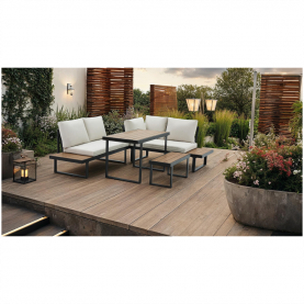 Kerti szett. fekete/krém/tolgy. FLOJD Kerti szett. fekete/krém/tolgy. FLOJD