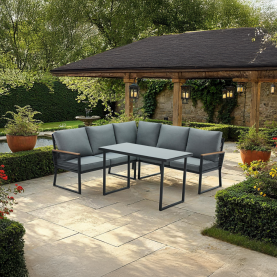 Kerti szett. fekete/szürke. FARLY