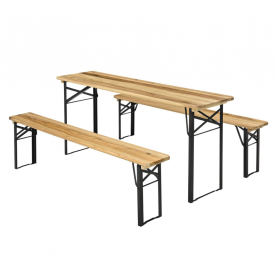 Sorpad garnitúra 1+2. fa/fém. természetes/fekete. LORIS