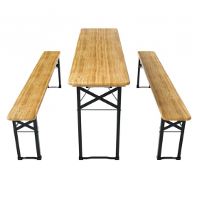 Sorpad garnitúra 1+2. fa/fém. természetes/fekete. LORIS