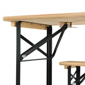 Sorpad garnitúra 1+2. fa/fém. természetes/fekete. LORIS