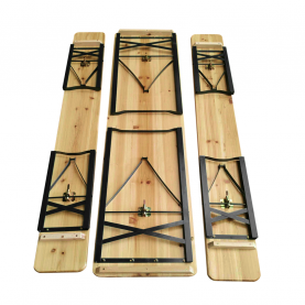 Sorpad garnitúra 1+2. fa/fém. természetes/fekete. LORIS