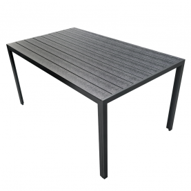 Kerti asztal. alumínium. fekete. ZINAN