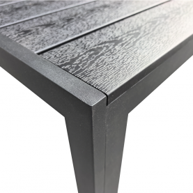 Kerti asztal. alumínium. fekete. ZINAN