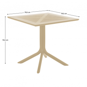 Kerti asztal. szürkésbarna Taupe. DENTON NEW