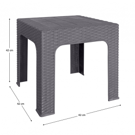 Kerti kisasztal rakásolható. szürke. ZAMA