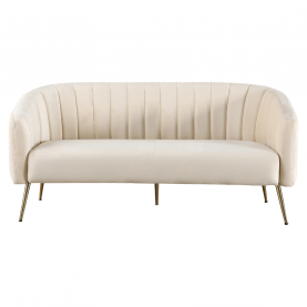 Design 3-as ülés kanapé. bézs Velvet szovet/gold króm-arany. BAGY