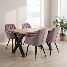 Design fotel. rózsaszín Velvet szovet. VERIO NEW