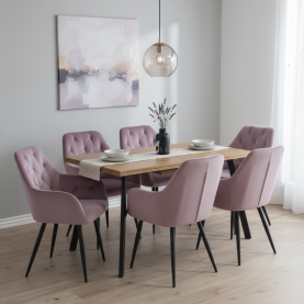 Design fotel. rózsaszín Velvet szovet. VERIO NEW
