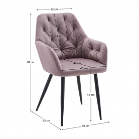 Design fotel. rózsaszín Velvet szovet. VERIO NEW