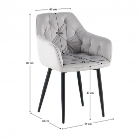 Dizájnos fotel. sotétszürke Velvet szovet. FEDRIS 2 NEW Dizájnos fotel. sotétszürke Velvet szovet. FEDRIS 2 NEW