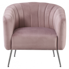 Design fotel. rózsaszín Velvet szovet/króm-ezüst. BAGY Design fotel. rózsaszín Velvet szovet/króm-ezüst. BAGY