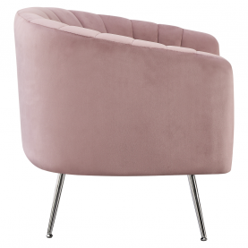 Design fotel. rózsaszín Velvet szovet/króm-ezüst. BAGY Design fotel. rózsaszín Velvet szovet/króm-ezüst. BAGY