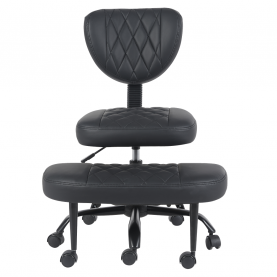 Ergonomikus térdeplőszék. fekete műbőr/fekete. SAMER Ergonomikus térdeplőszék. fekete műbőr/fekete. SAMER