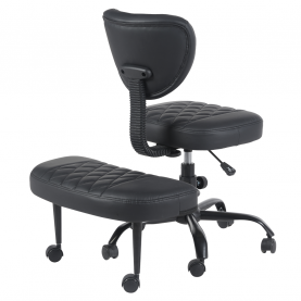 Ergonomikus térdeplőszék. fekete műbőr/fekete. SAMER Ergonomikus térdeplőszék. fekete műbőr/fekete. SAMER
