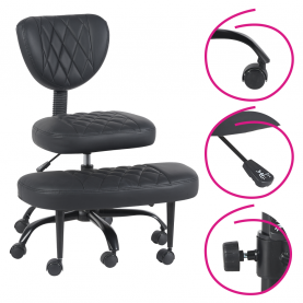 Ergonomikus térdeplőszék. fekete műbőr/fekete. SAMER Ergonomikus térdeplőszék. fekete műbőr/fekete. SAMER