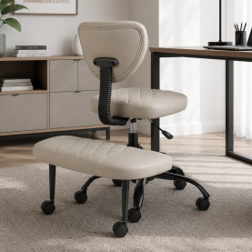 Ergonomikus térdeplőszék. szürkésbarna Taupe ekobőr/fekete. SAMER Ergonomikus térdeplőszék. szürkésbarna Taupe ekobőr/fekete. SAMER