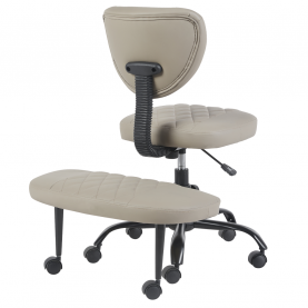 Ergonomikus térdeplőszék. szürkésbarna Taupe ekobőr/fekete. SAMER Ergonomikus térdeplőszék. szürkésbarna Taupe ekobőr/fekete. SAMER