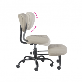 Ergonomikus térdeplőszék. szürkésbarna Taupe ekobőr/fekete. SAMER Ergonomikus térdeplőszék. szürkésbarna Taupe ekobőr/fekete. SAMER