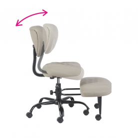 Ergonomikus térdeplőszék. szürkésbarna Taupe ekobőr/fekete. SAMER Ergonomikus térdeplőszék. szürkésbarna Taupe ekobőr/fekete. SAMER